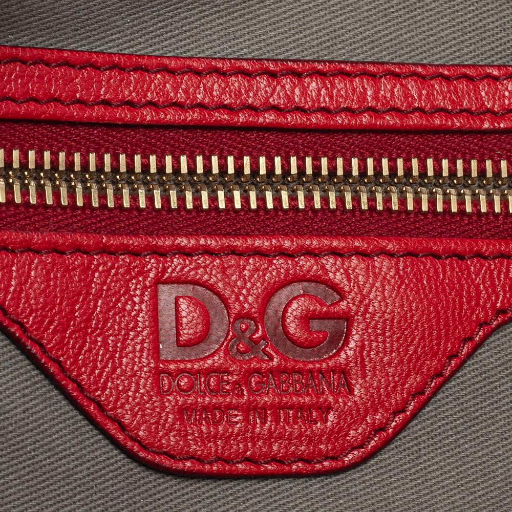 D&G Red Leather Katri Satchel 2