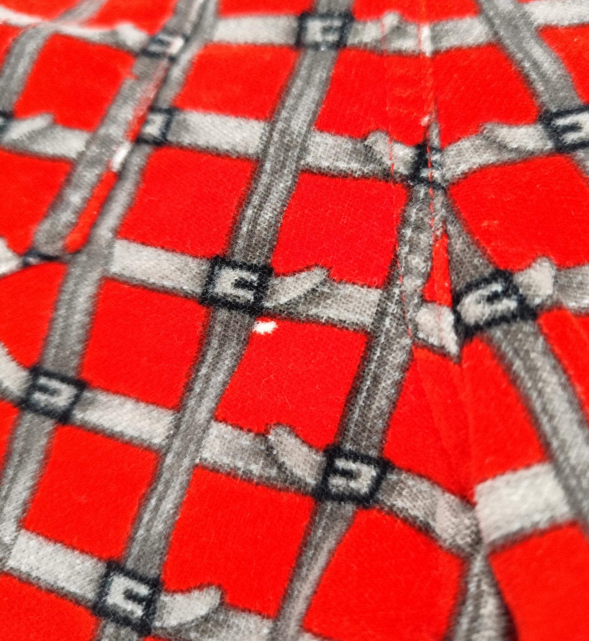 D.G. pantalon imprimé en velours rouge en vente 2