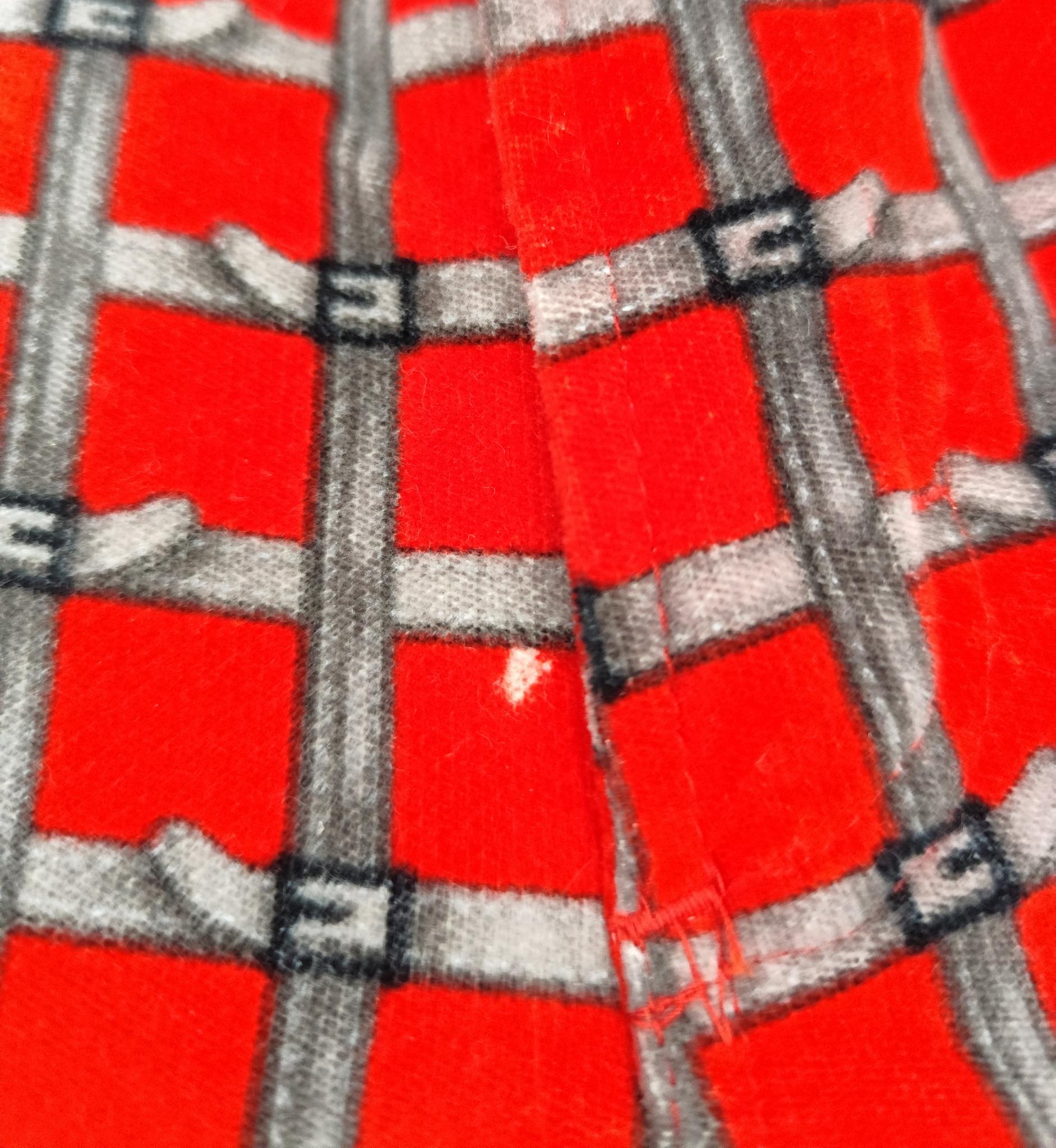 D.G. pantalon imprimé en velours rouge en vente 3