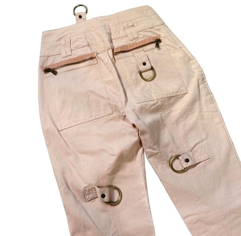 Beige D&G S/S 2003 Pink Bondage Pants