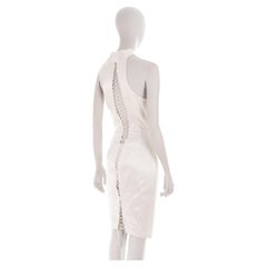 D.G. S/S 2004 White lace-up back halterneck dress (robe dos nu à lacets)