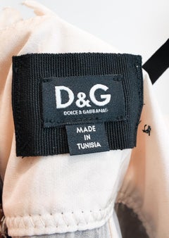 D&G Silk Black Bustier with Rose Bust/ Ruffled Trim