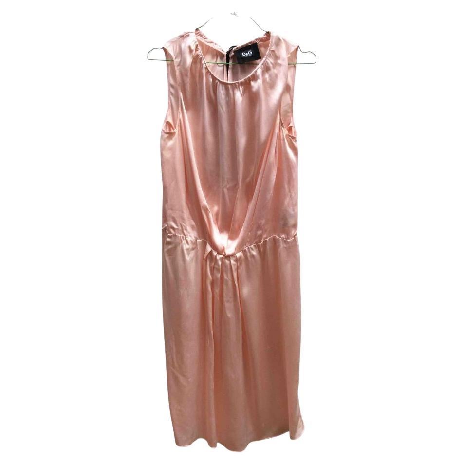 D&G Silk Mid-Length Dress in Pink 