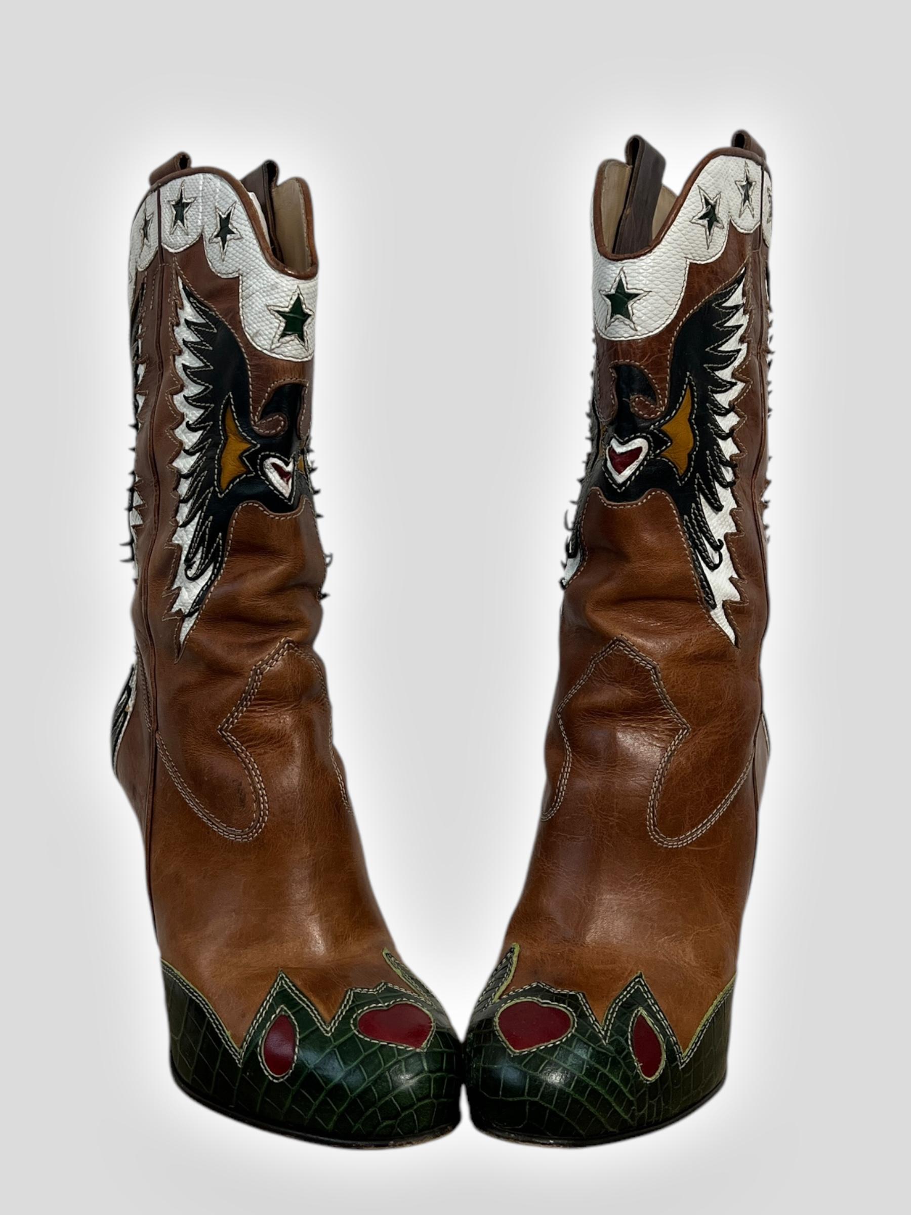 Black D&G Spring 2004 Heeled Cowboy Boots