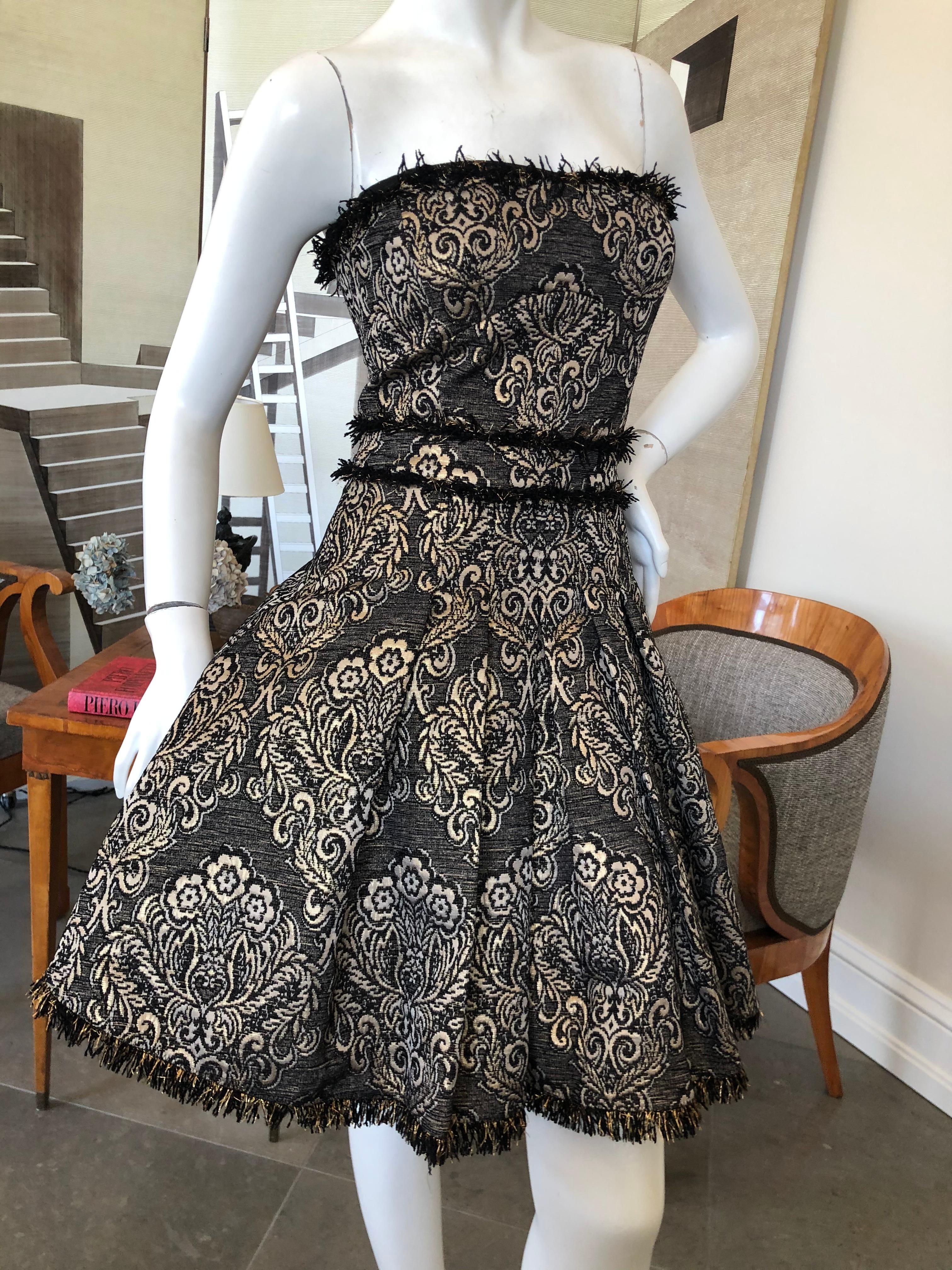  D&G Strapless Mini Ball Gown with Full Corset & Petticoats by Dolce & Gabbana In Excellent Condition For Sale In Cloverdale, CA