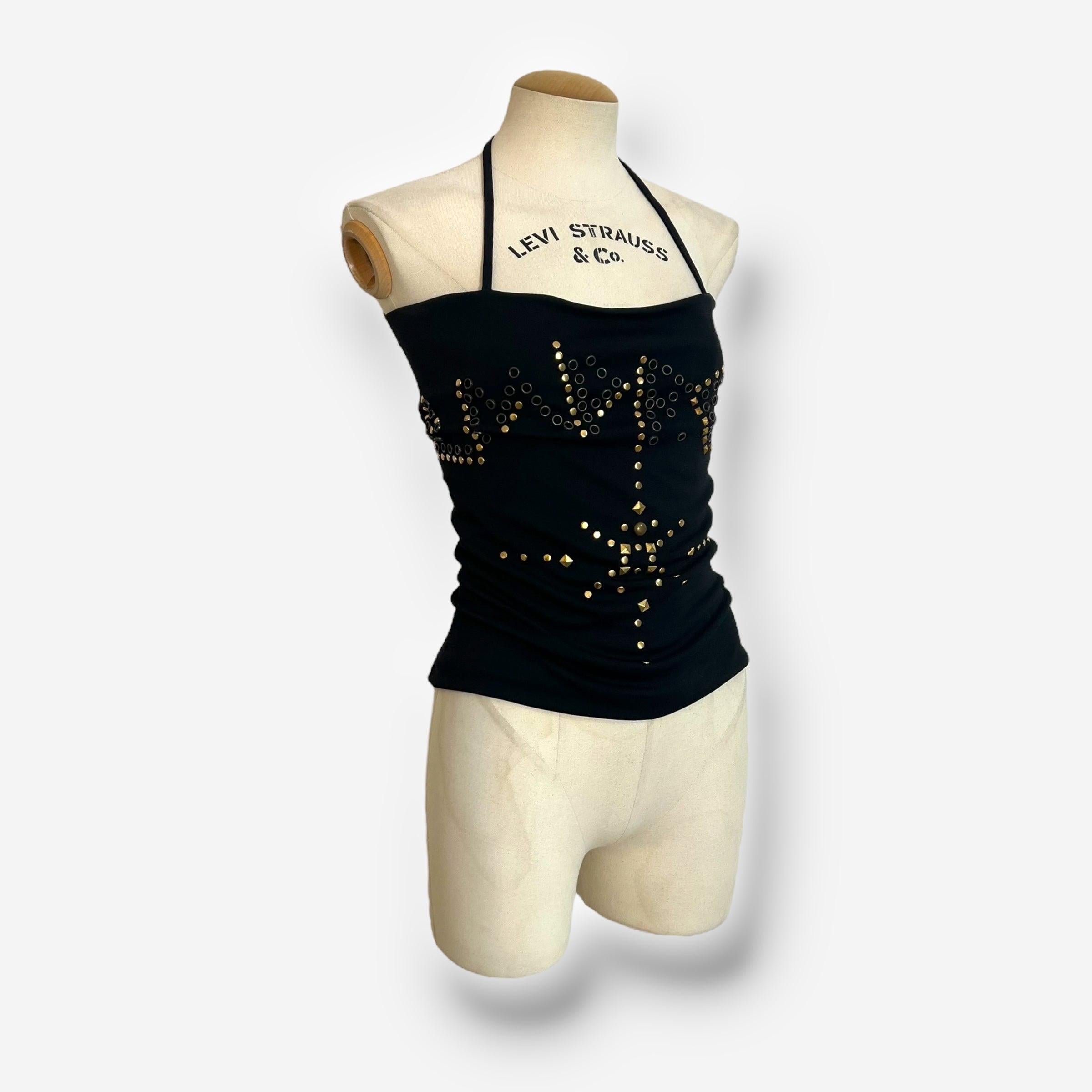 D&G Studded Lace-Up Halter Top – Spring/Summer 2003 in vendita 1