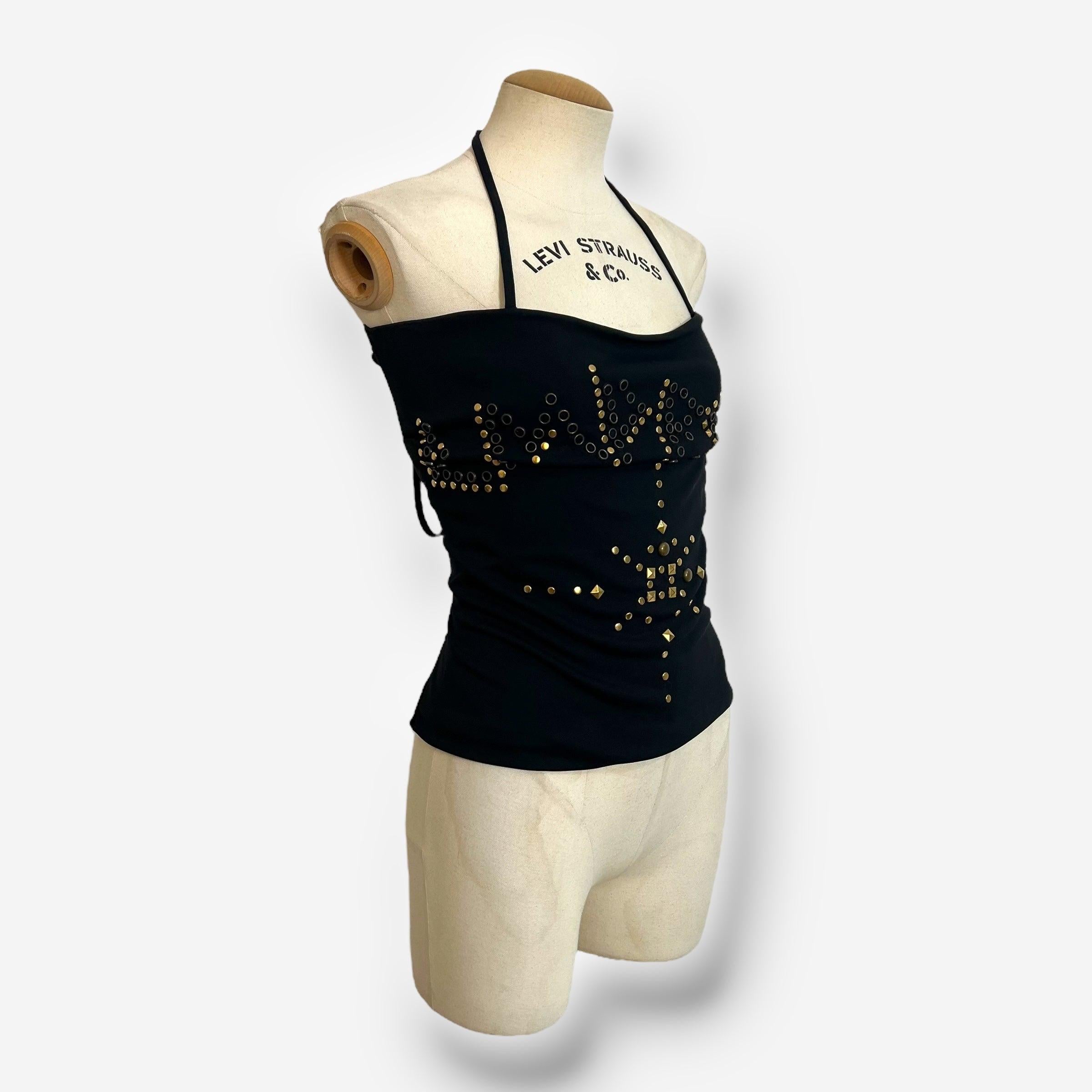 D&G Studded Lace-Up Halter Top – Spring/Summer 2003 in vendita 3