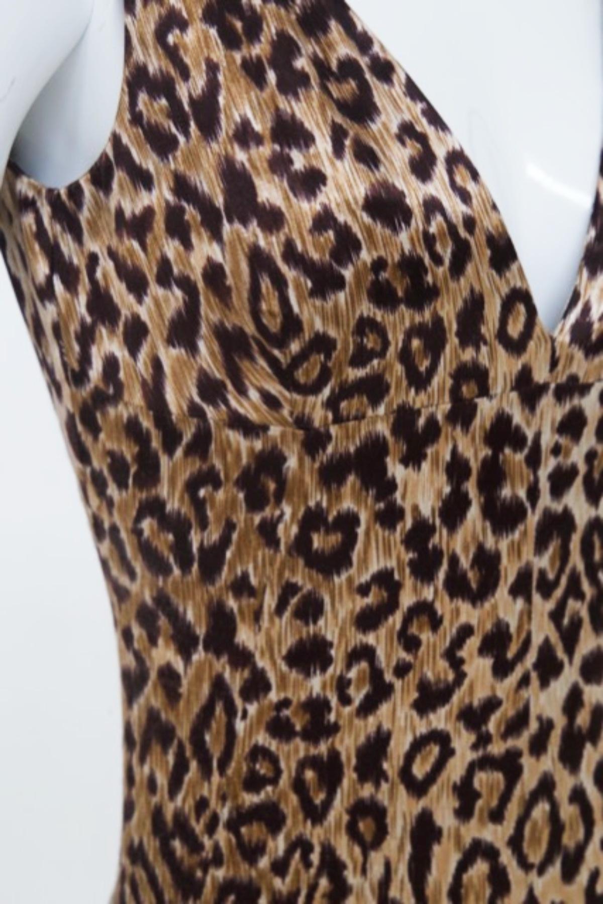 D&G Vintage Leopard Mini Dress For Sale 2