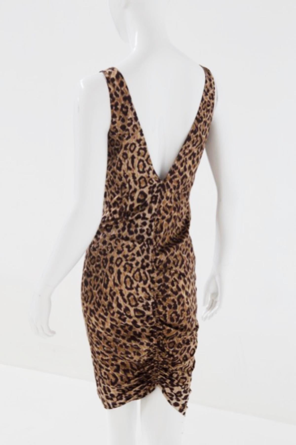 D&G Vintage Leopard Mini Dress For Sale 3