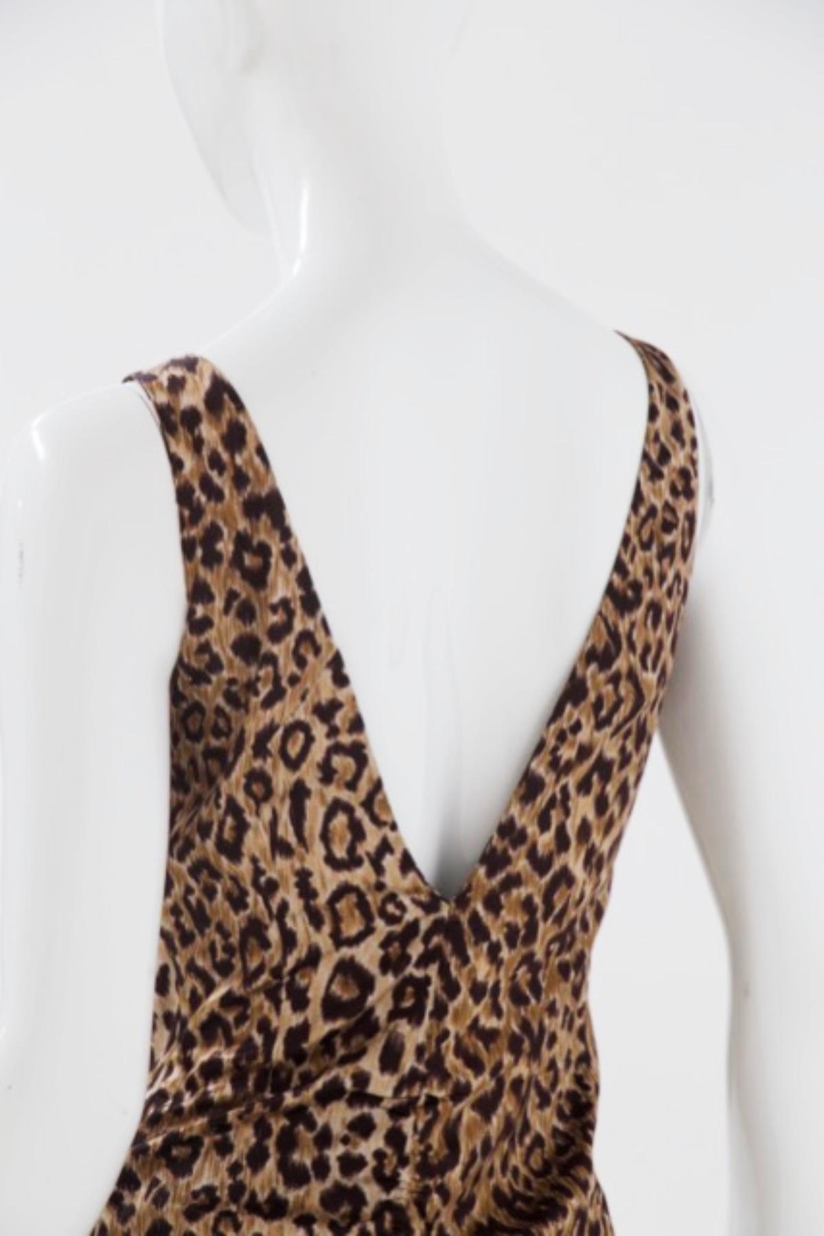 D&G Vintage Leopard Mini Dress For Sale 4