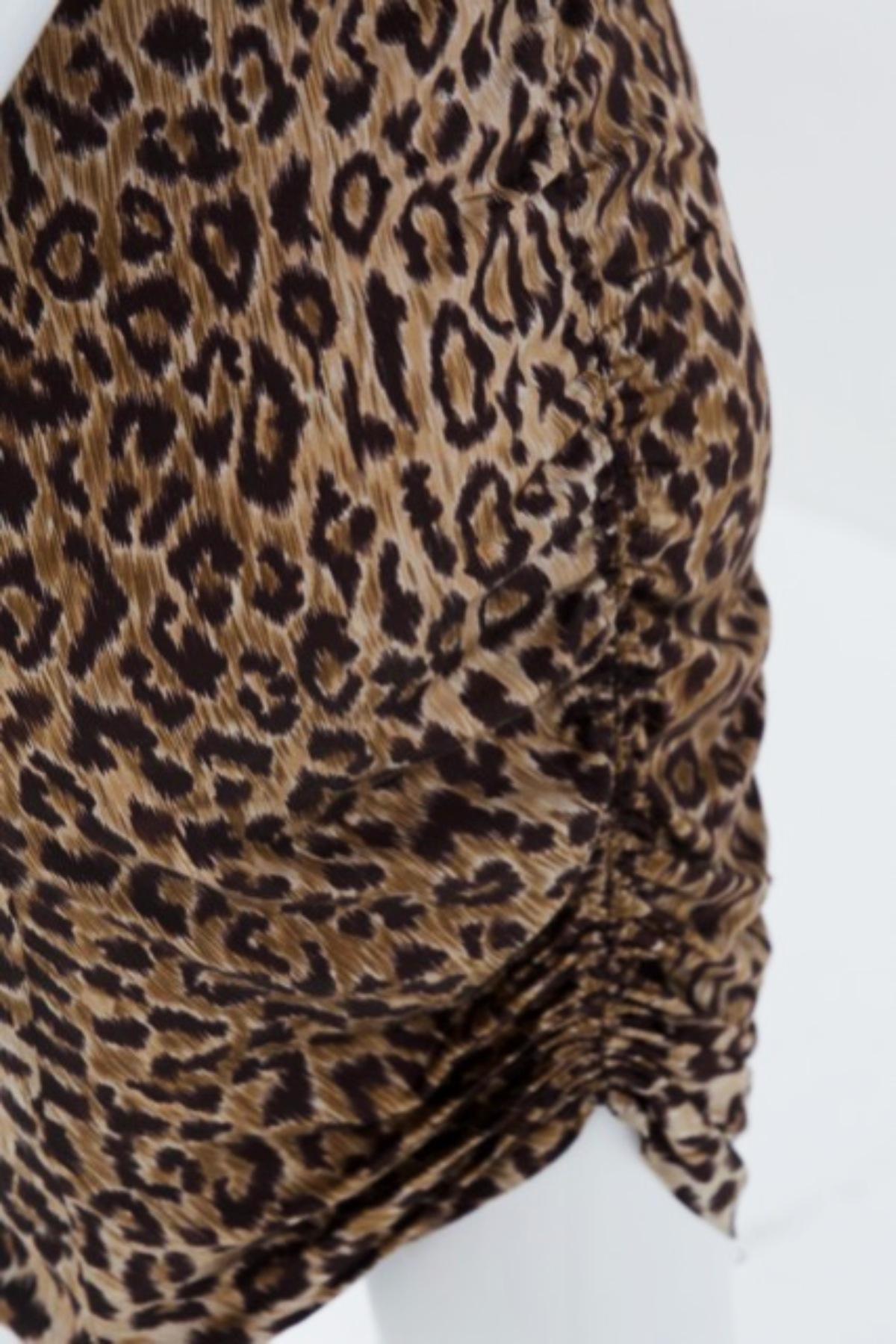 Beige D&G Vintage Leopard Mini Dress For Sale