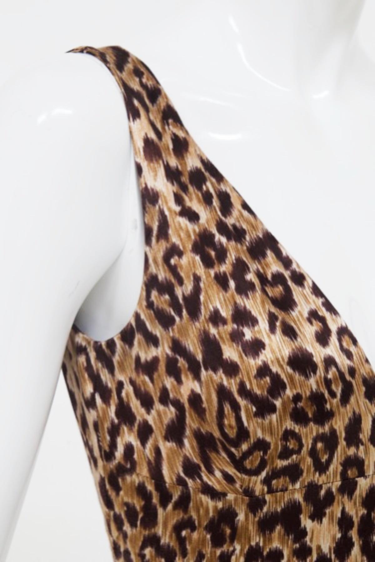 D&G Vintage Leopard Mini Dress For Sale 1
