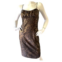 D&G Vintage Metallic Bronze Leopard Print Cocktail Dress by Dolce & Gabbana
