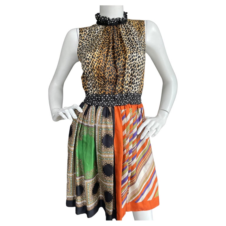 d&g silk dress Dvor silk jacquard calf-length dress with DG logo