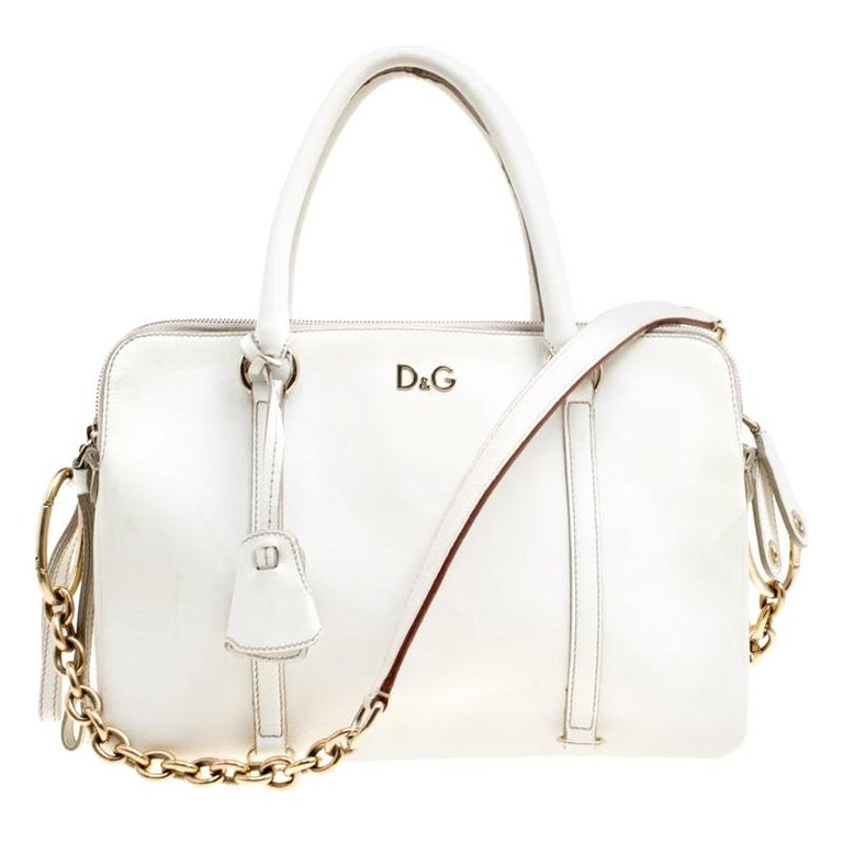 D&G White Leather Triple Shoulder Bag For Sale at 1stDibs d&g