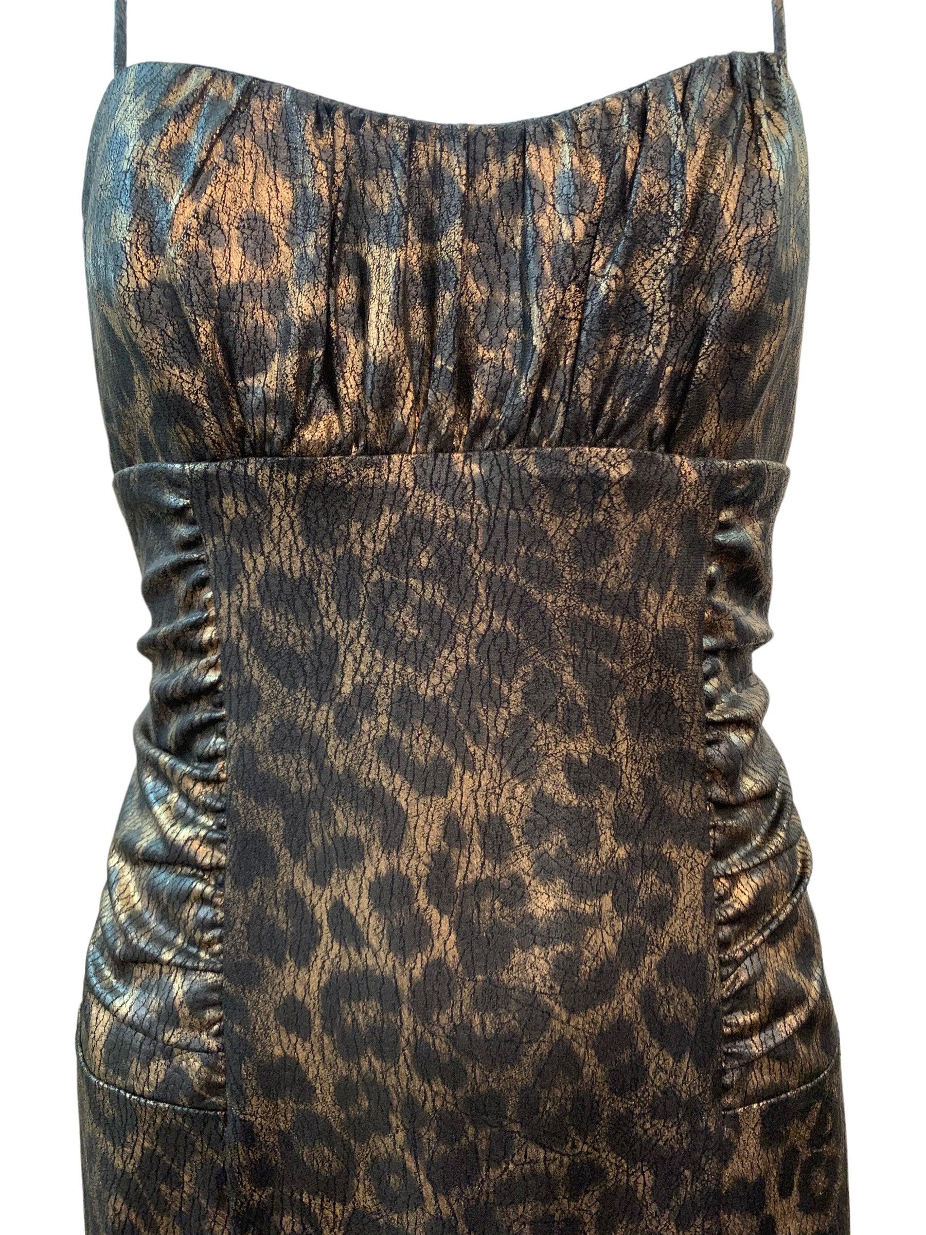 D.G. Robe moulante en imprimé léopard, années 2000 Neuf - En vente à Los Angeles, CA