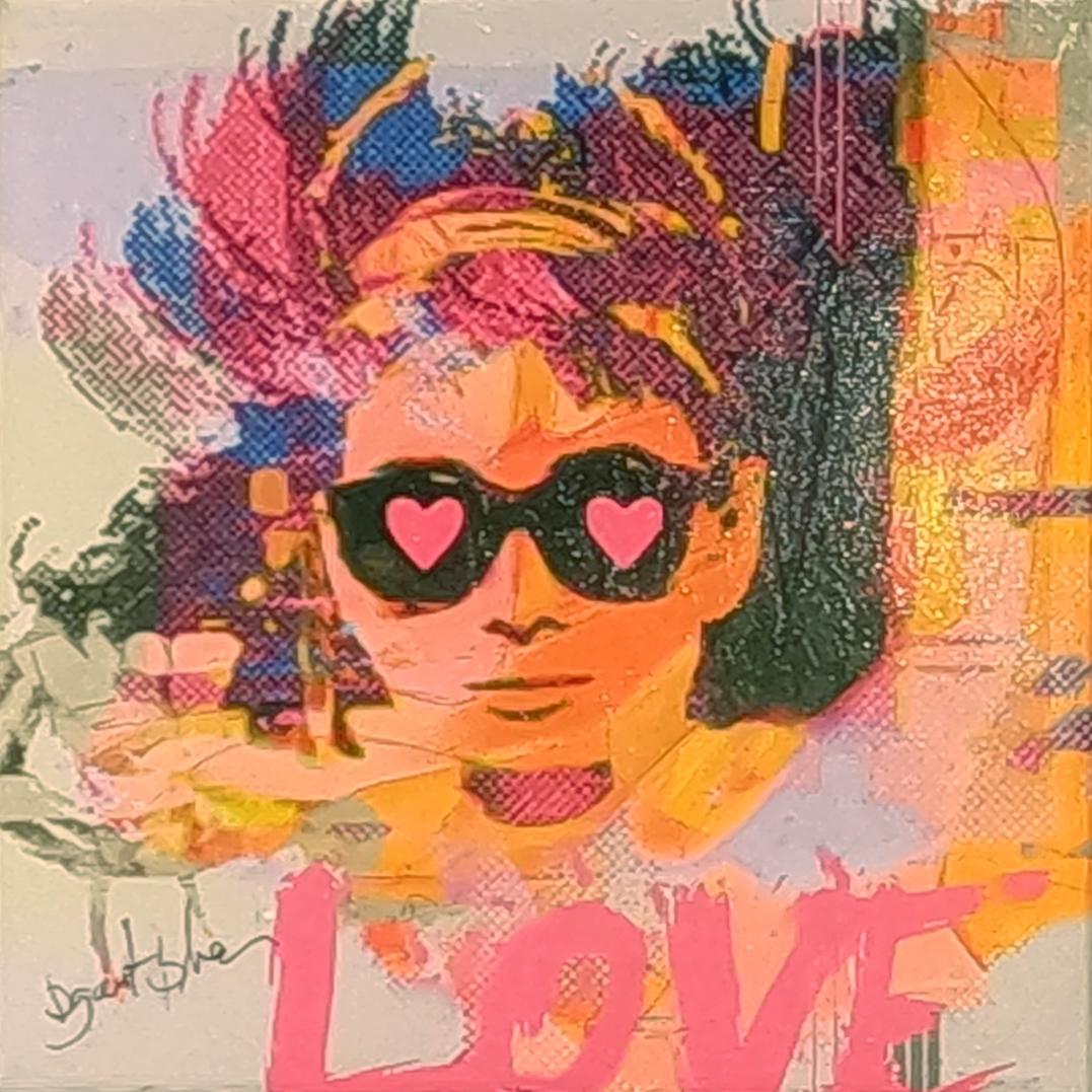 Dganit Blechner Figurative Print - All About Love, Mixed Media 