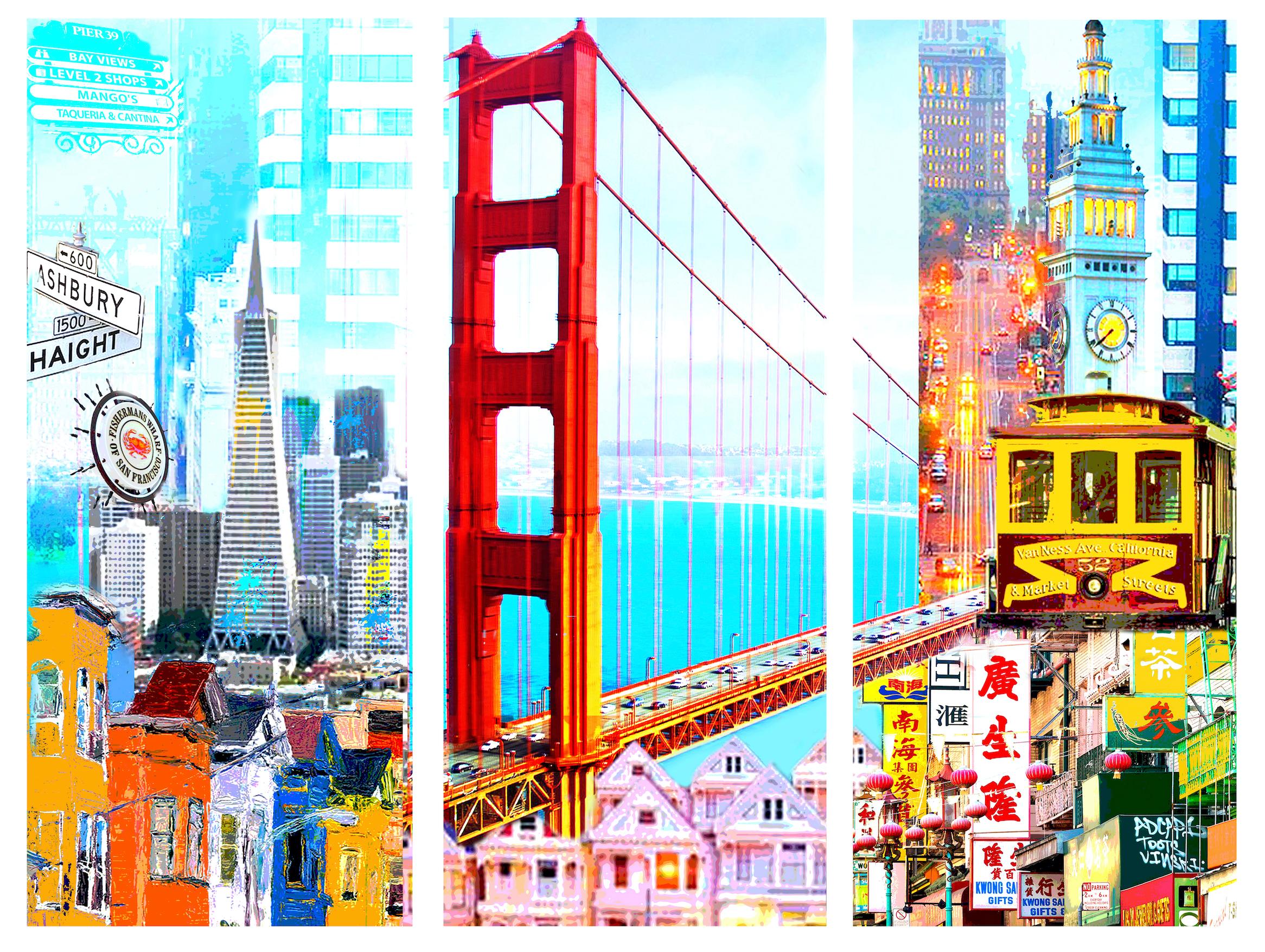 I Love San Francisco - Mixed Media Art by Dganit Blechner