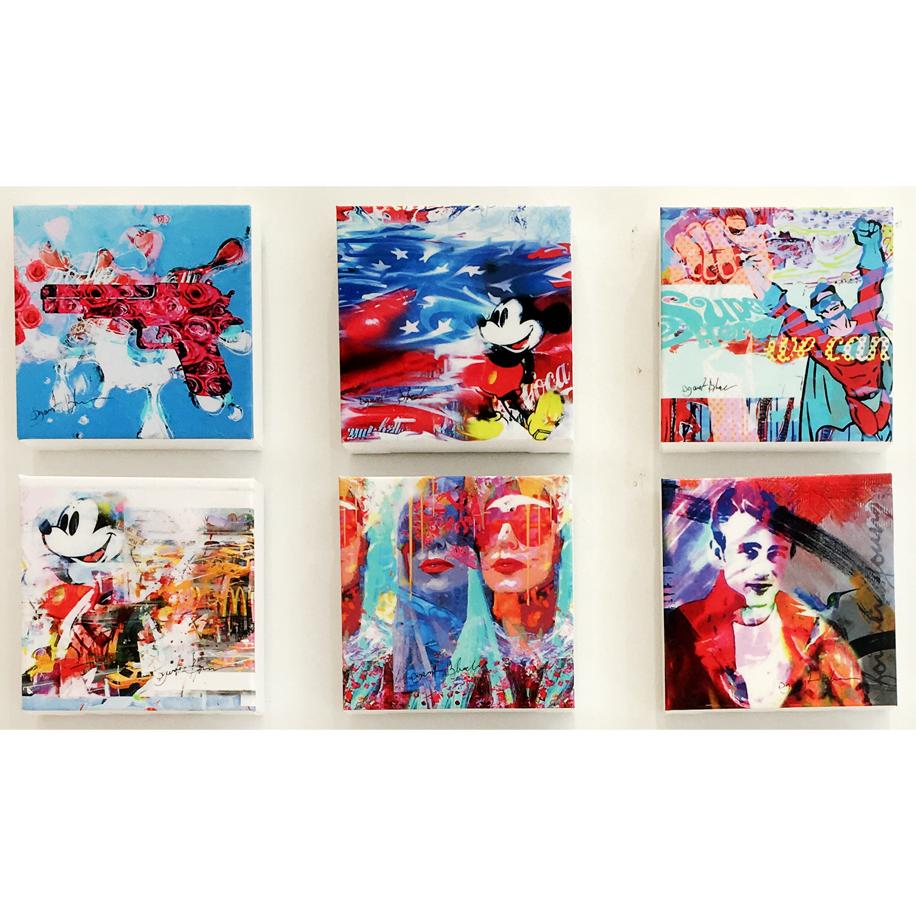 Marilyn Butterfly Blue, Mixed Media - Contemporary Mixed Media Art by Dganit Blechner