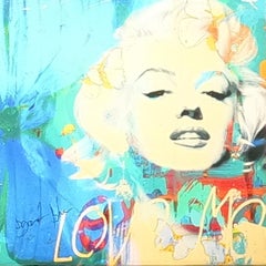 Marilyn Butterfly Blue, Tecnica mista
