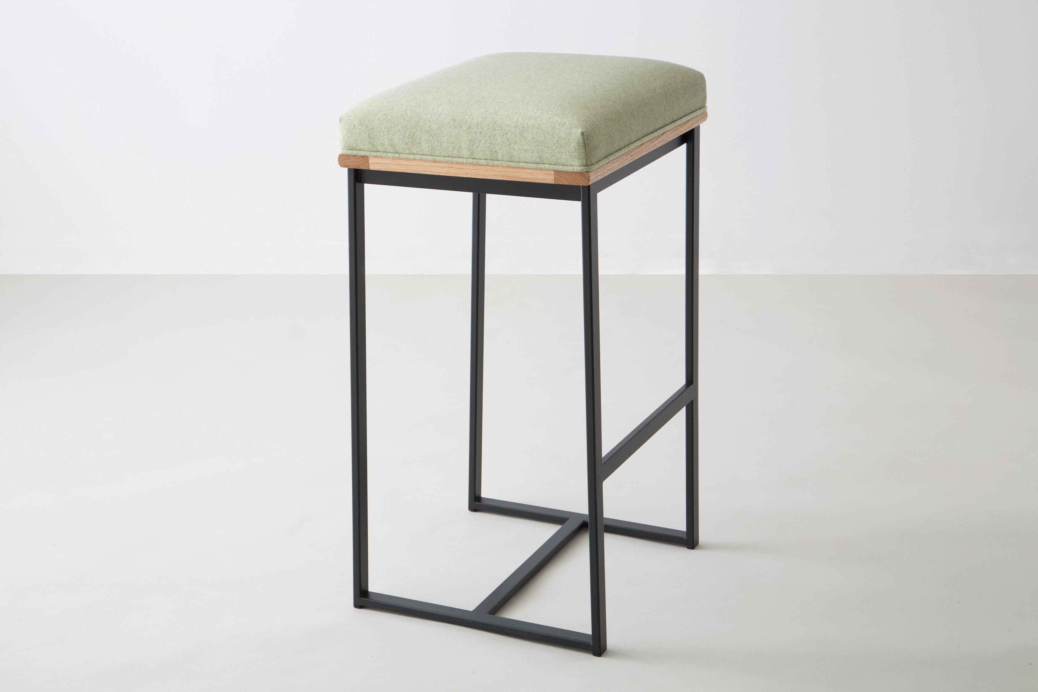 boucle backless counter stool