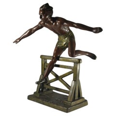 Dh. Chiparus hurdle jumper large sculpture