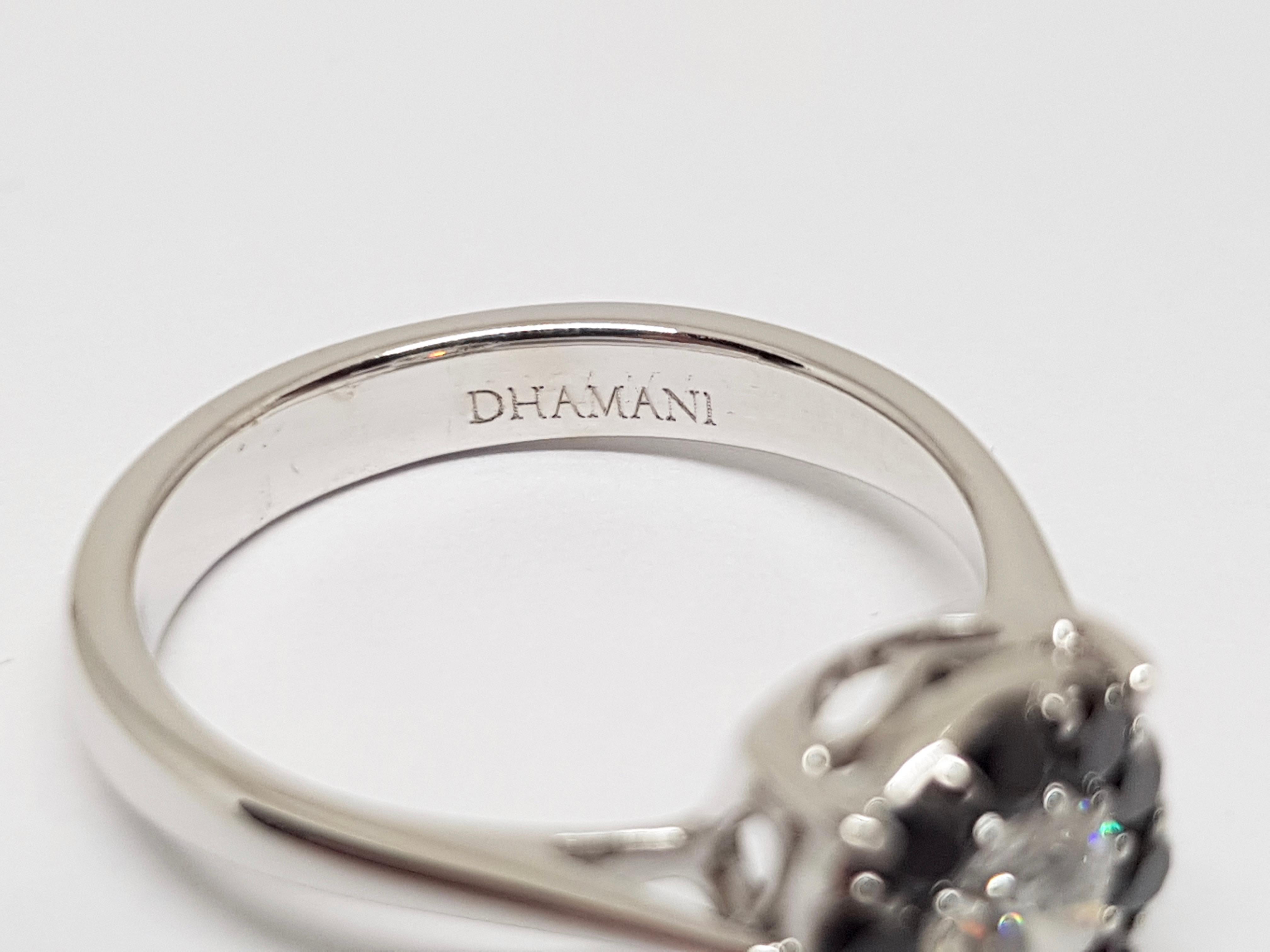 Dhamani Diamond Engagement Ring In Excellent Condition For Sale In Antwerp, BE