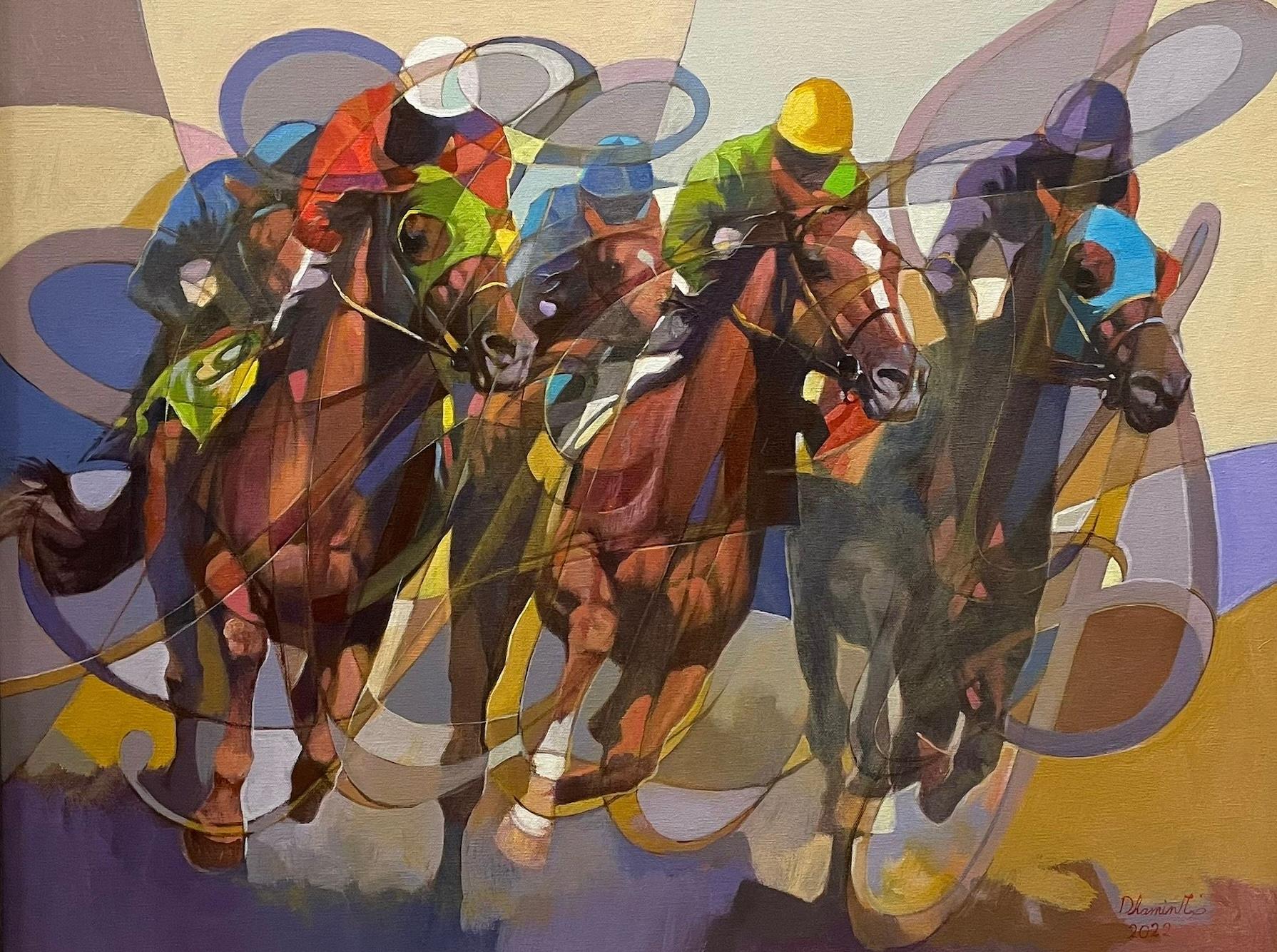 Animal Painting Dhamin Jassim - Les trois chevaux