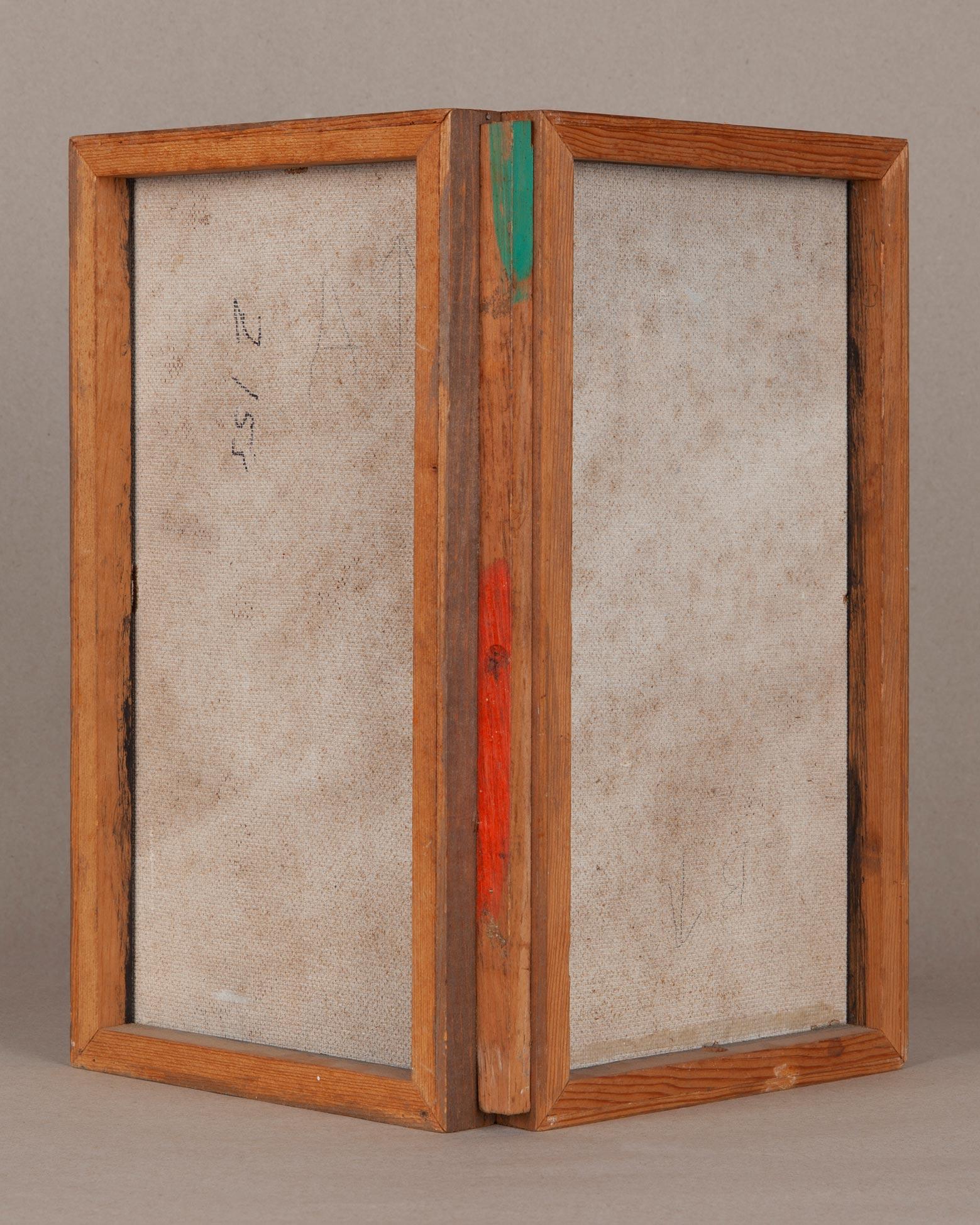 Balai - Marron Still-Life Painting par Dhimitri Zonia