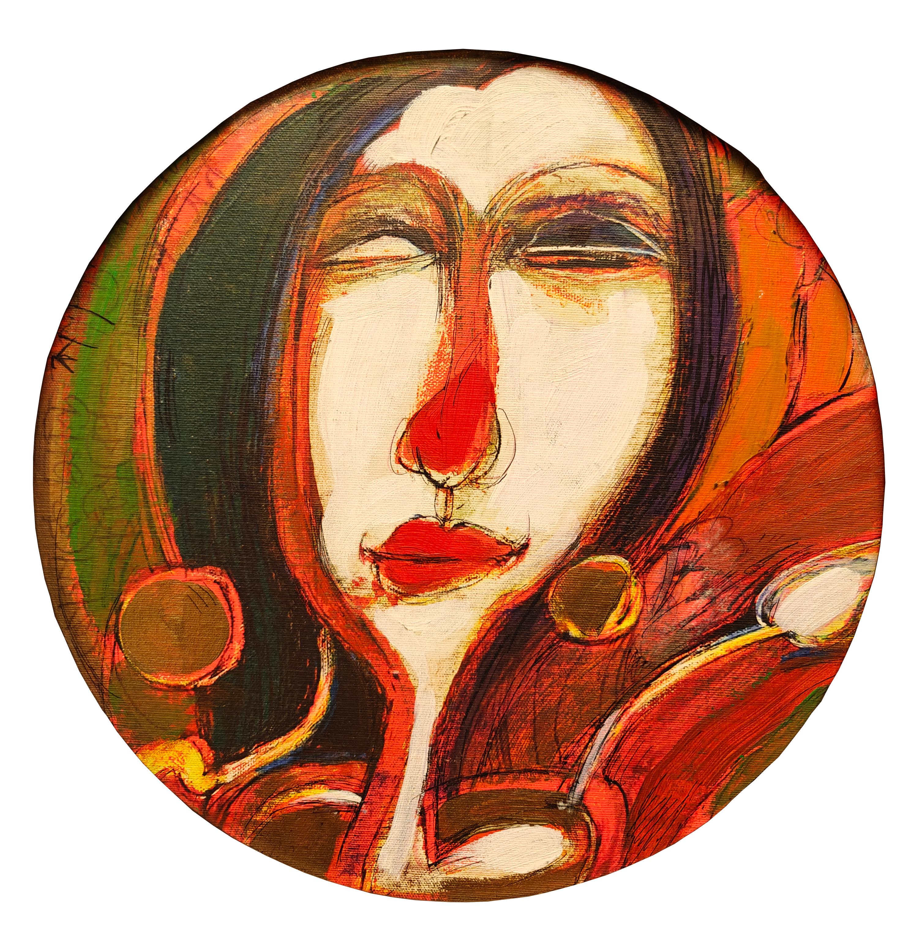 Dhiraj Chowdhury - Sans titre 
Acrylique sur toile
14 pouces    35,5 cm (DIAS)
( encadré et livré )

Dans cette œuvre évocatrice réalisée en techniques mixtes, Dhiraj Choudhury capture le calme d'un bateau solitaire reposant sur un terrain vibrant,
