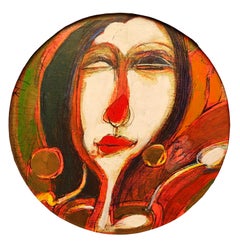 Untitled, Acrylic on Canvas Board, Color by Dhiraj Chowdhury "En stock"