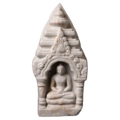 Dhyana mudra-Buddha-Statue aus Marmor aus Thailand  