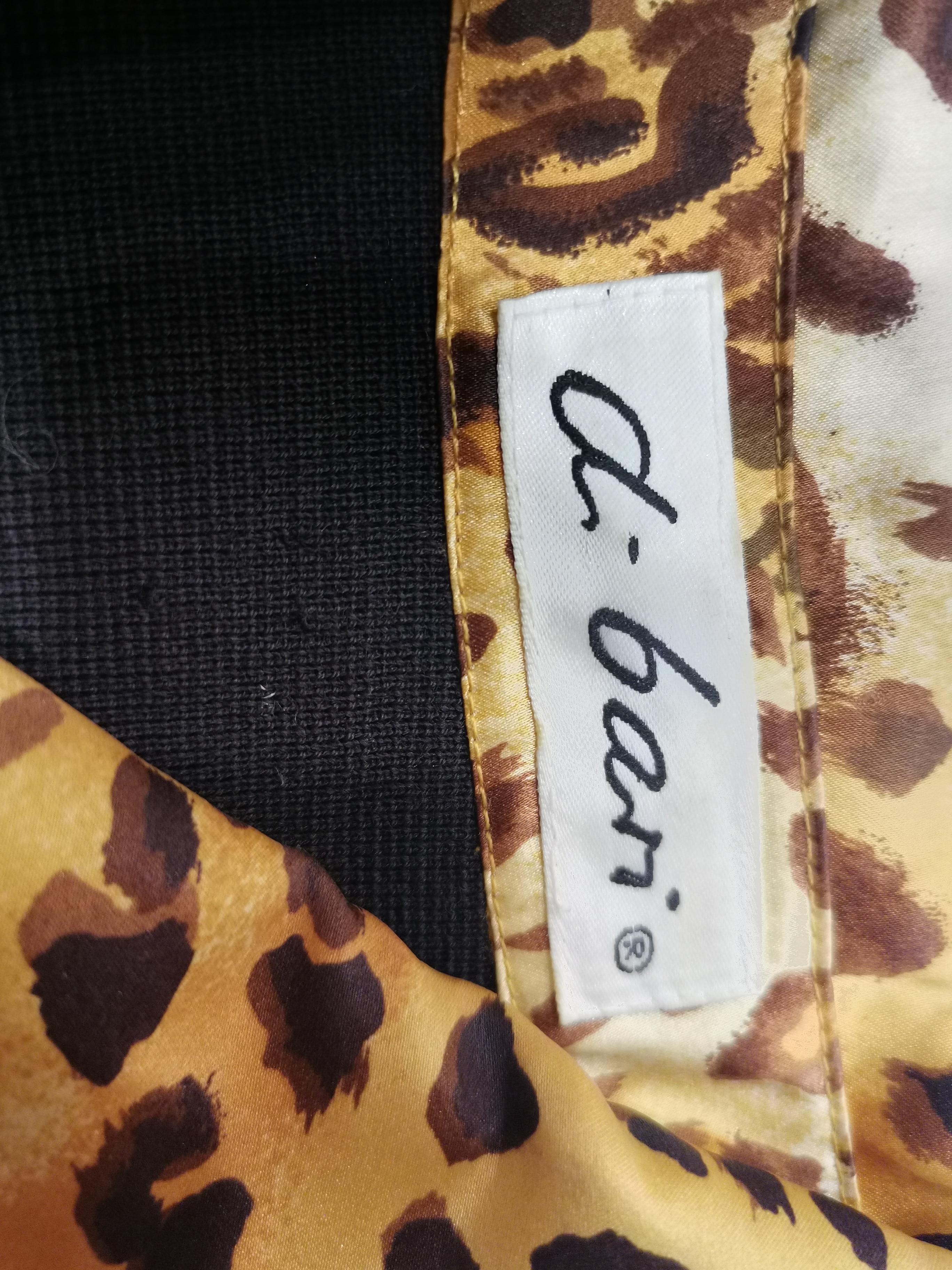 Di Bari denim leopard shirt In Good Condition In Capri, IT
