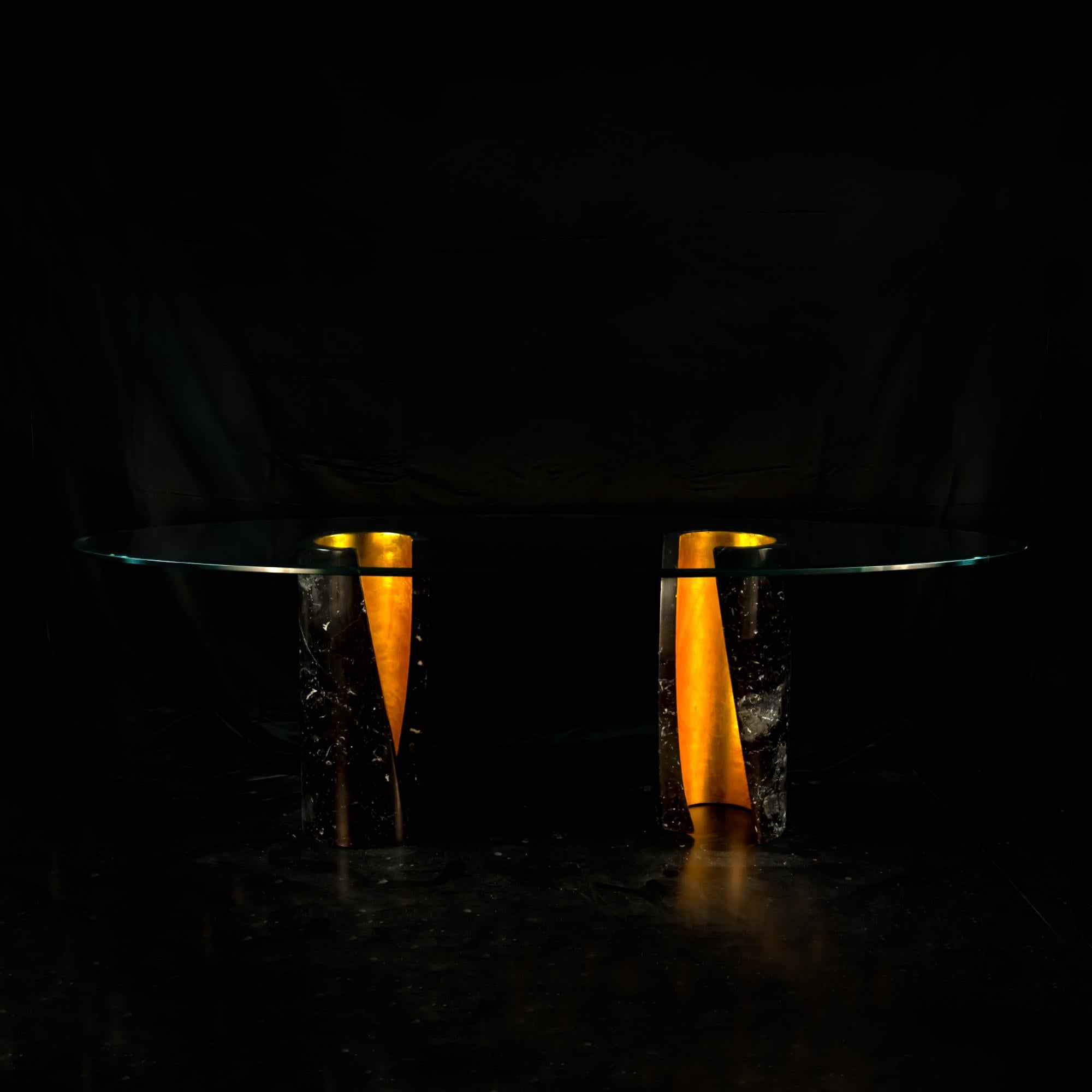 Post-Modern Di Froscia Marmi, TABLE NERO MARQUINIA NQ2, 2020