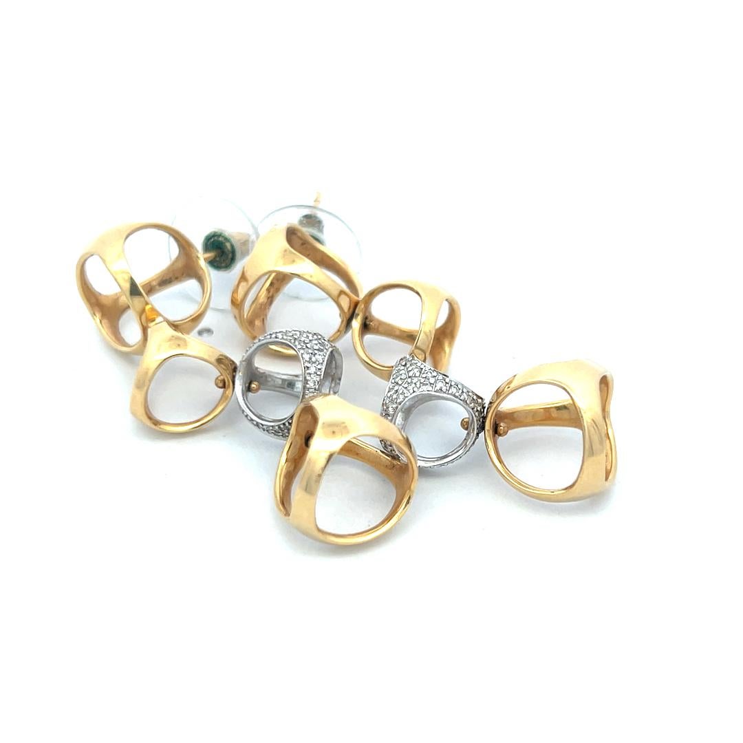 Di Modolo, collier à maillons en or bicolore 18 carats avec diamants ronds brillants de 0,60 carat en vente 4