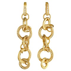 Di Modolo Boucles d'oreilles pendantes en or jaune 18 carats avec 1,30 ct de diamant
