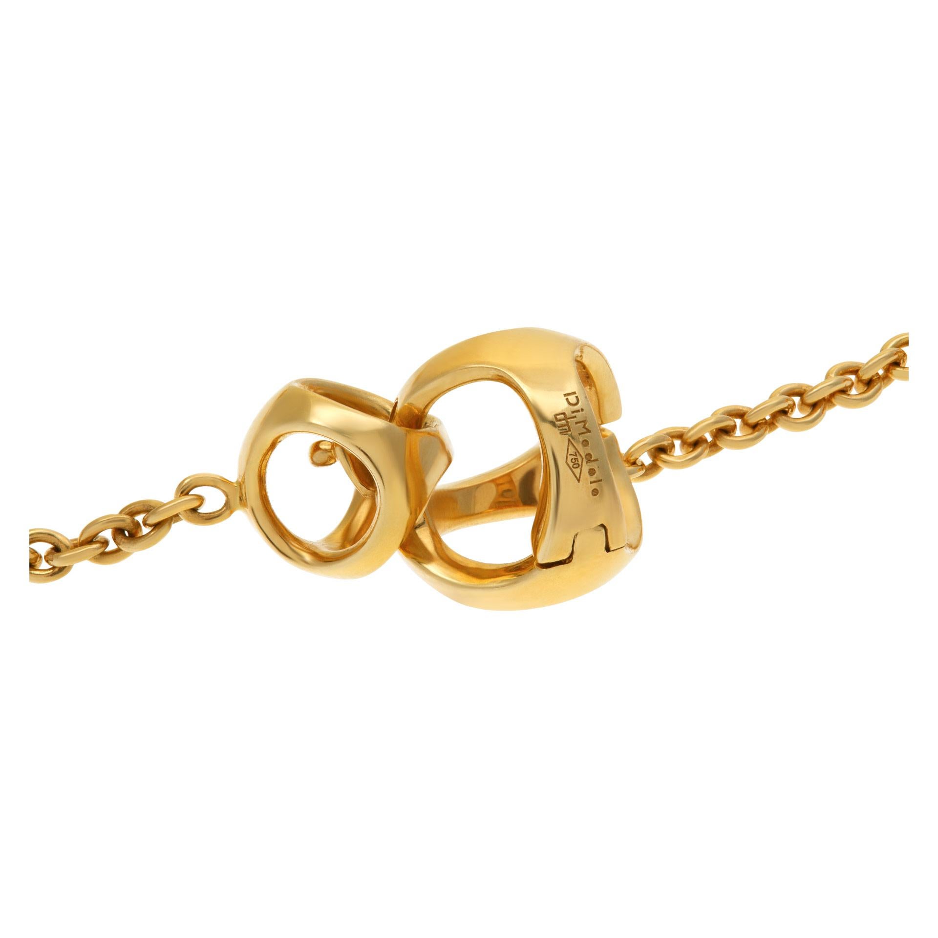 Modern Di Modolo Citrine Triadora Necklace in 18k Gold For Sale