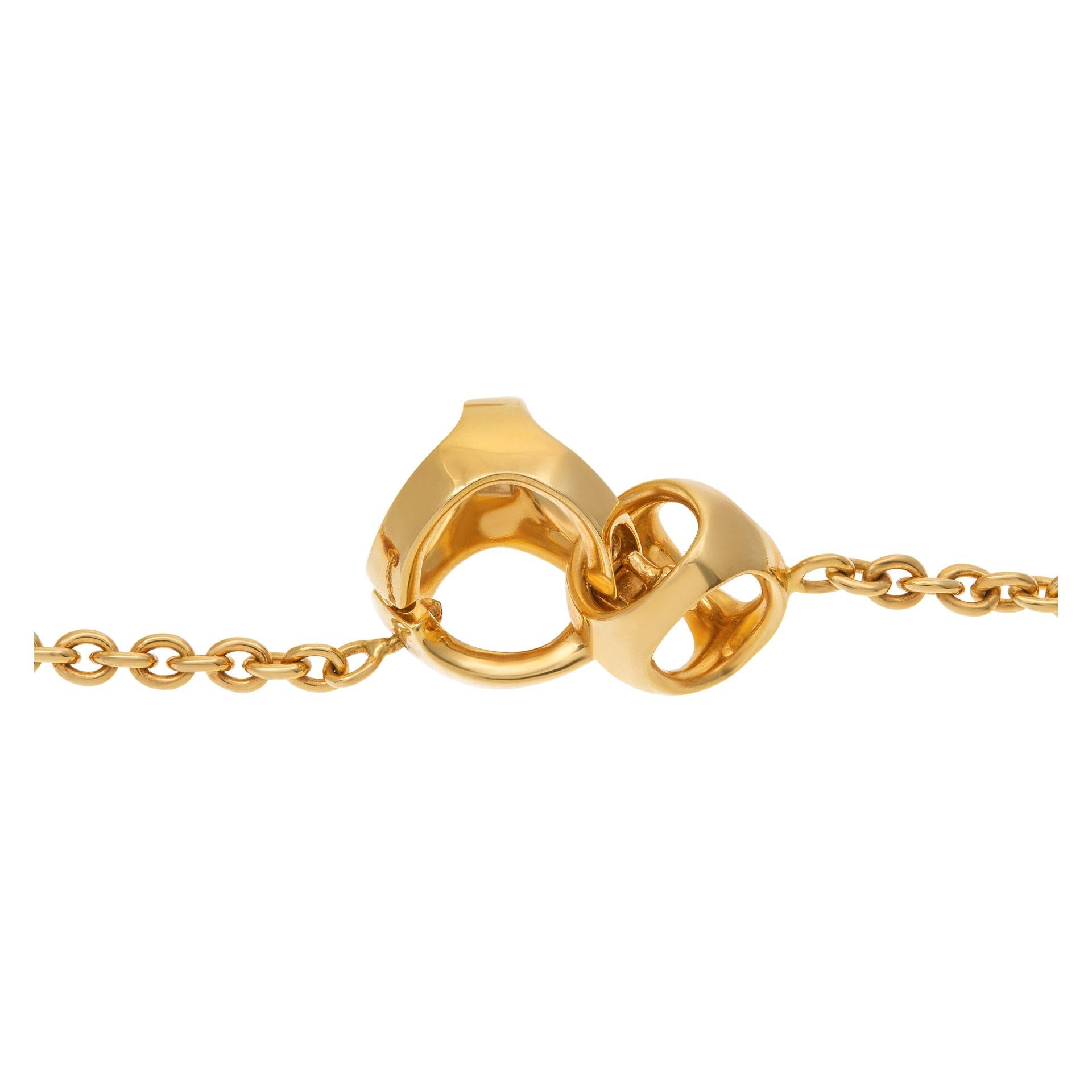 Round Cut Di Modolo Citrine Triadora Necklace in 18k Gold For Sale