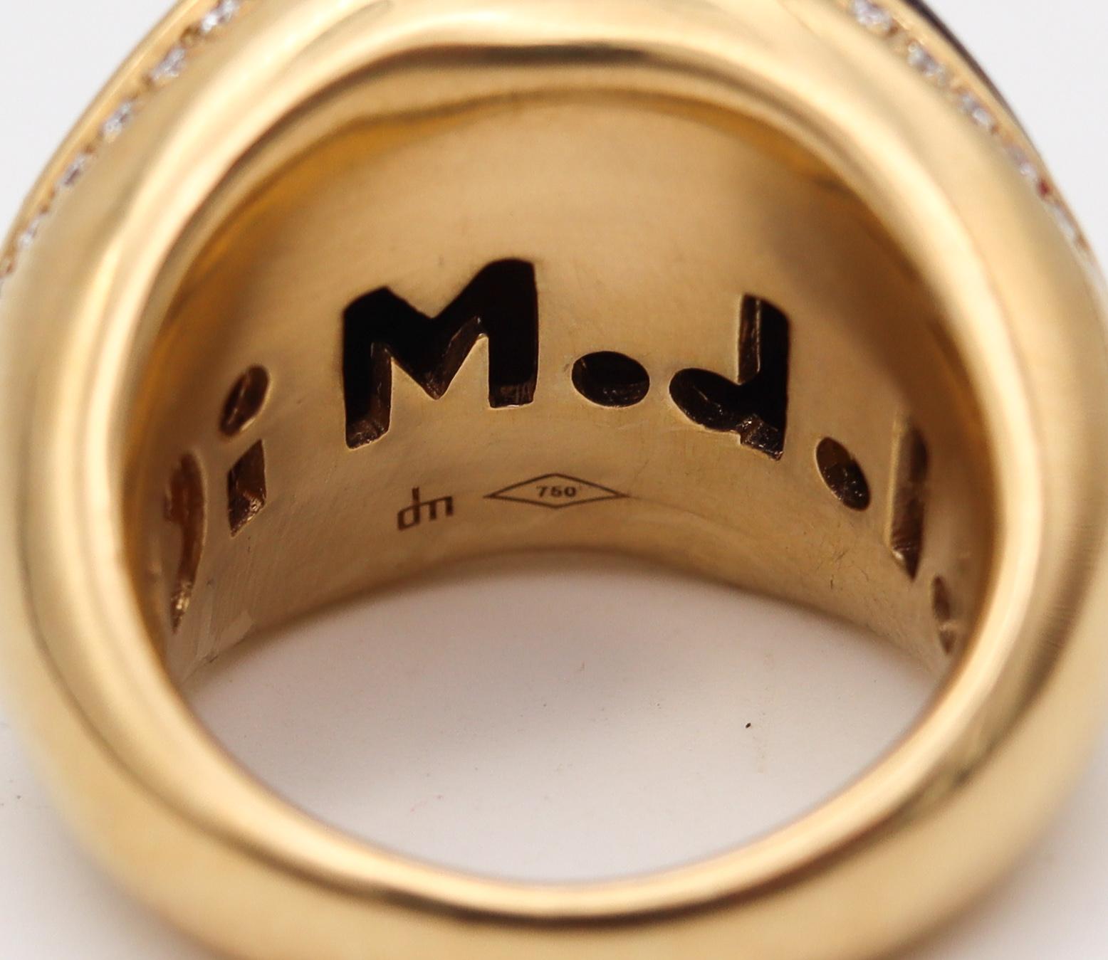 Di Modolo Cocktail Ring in 18Kt Gold With 28.65 Ctw Tiger Eye Quartz & Diamonds For Sale 1