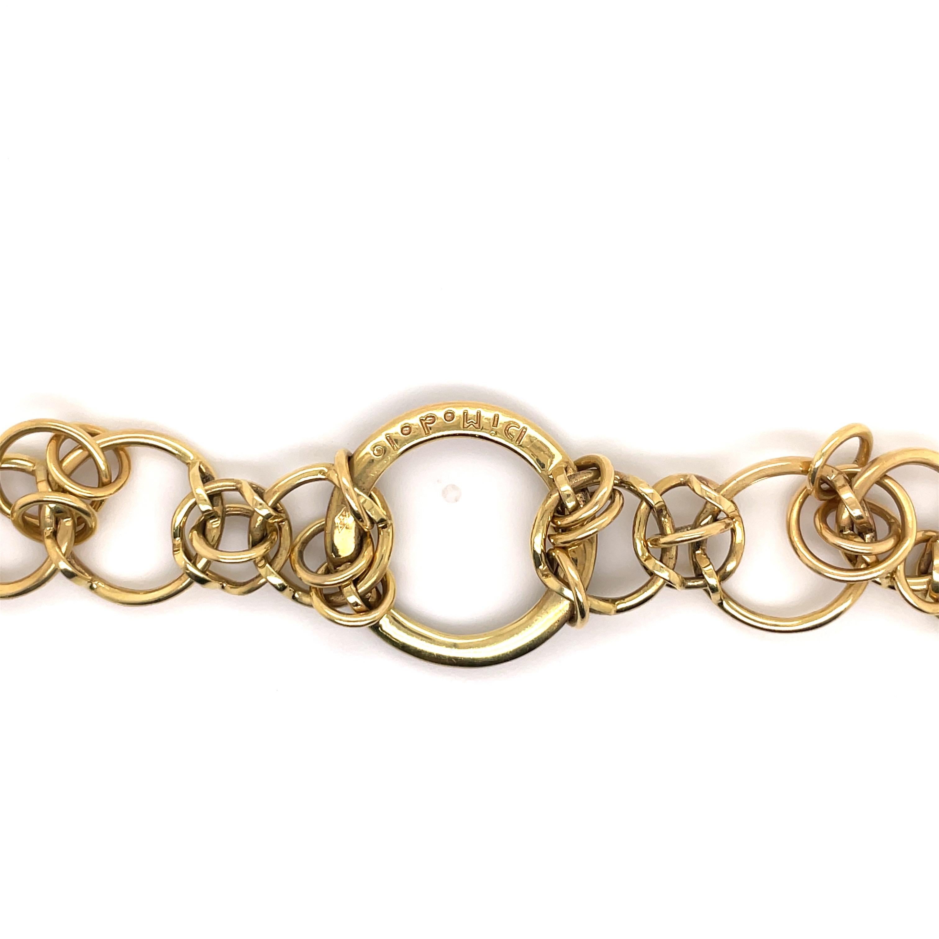 Di Modolo Tempia Kollektion Diamant-Gliederarmband aus 18 Karat Gelbgold Italien Damen