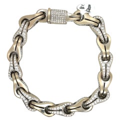 Di Modolo Fiamma Collection 18 Karat White Gold Diamond Link Bracelet 13 Carats