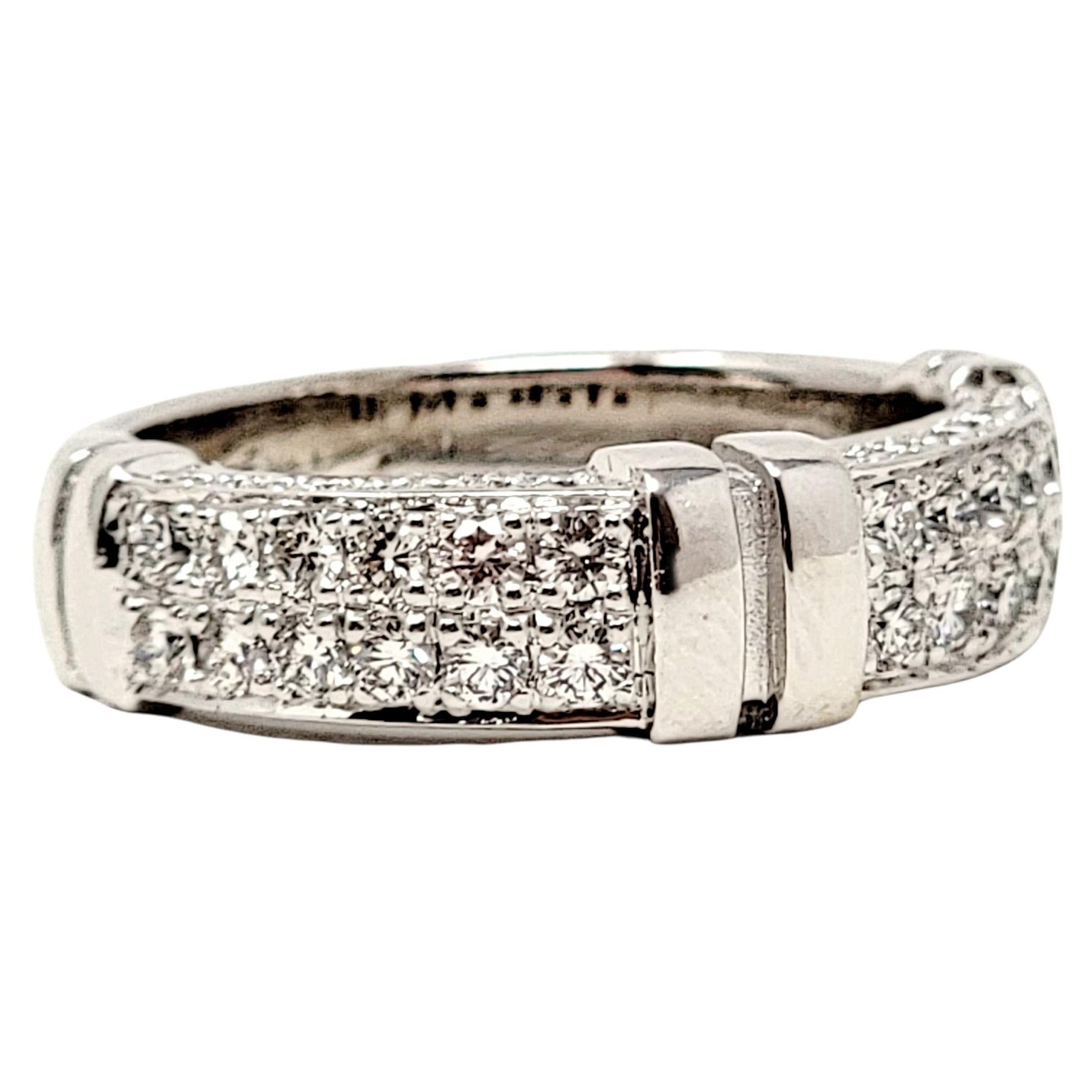 Anillo Di Modolo Quadria de oro blanco de 18 quilates con pavé de diamantes y un total de 68 quilates en venta