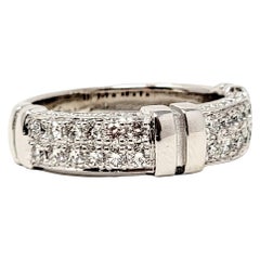 Anello a fascia con diamanti Quadria Pave di Di Modolo in oro bianco 18 carati, con 0,68 carati totali