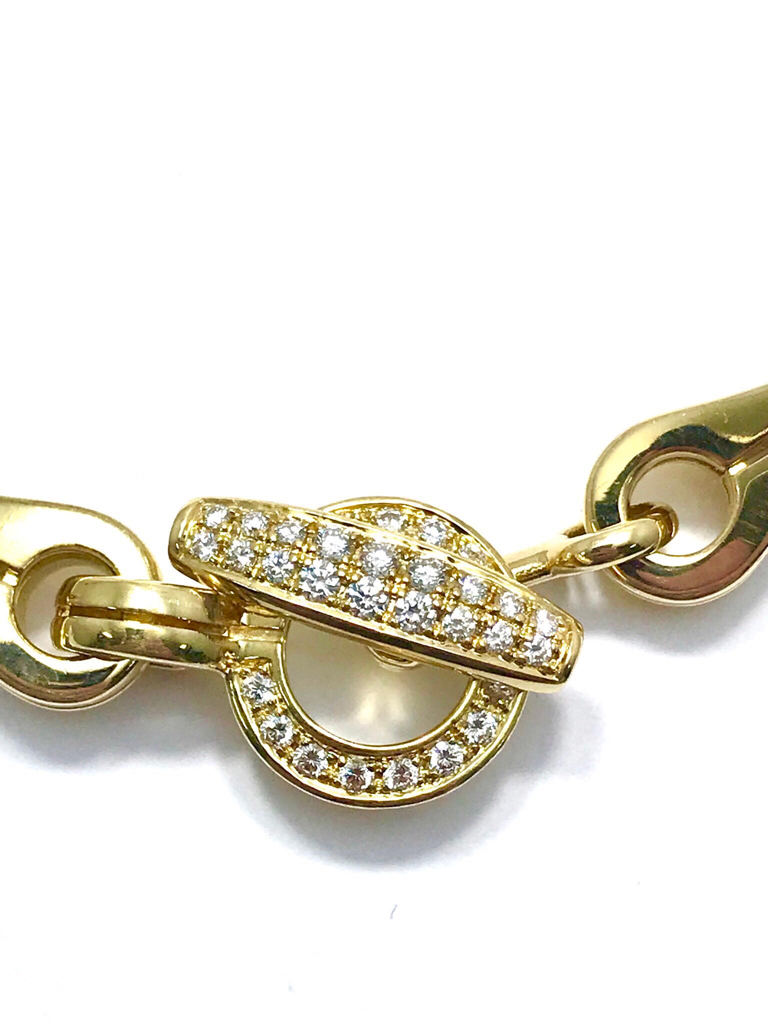 Di Modolo Tempia Halskette aus 18 Karat Gelbgold mit 0,52 Karat Diamanten (Moderne)