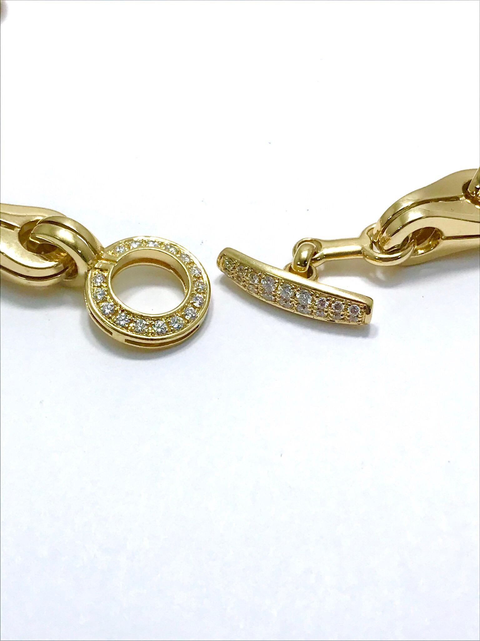 Women's or Men's Di Modolo Tempia 0.52 Carat Diamond and 18 Karat Yellow Gold Collar Necklace