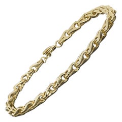 Di Modolo Tempia 18 Karat Yellow Gold Round Diamond Link Bracelet