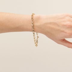 Di Modolo Tempia 18 Karat Yellow Gold Round Diamond Link Bracelet