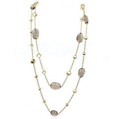 Di Modolo Triadora 18 Karat Yellow Gold Topaz Link Necklace