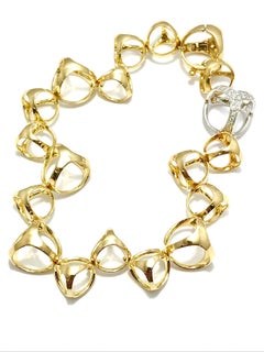 Di Modolo Triadra Diamond 18 Karat Yellow and White Gold Bracelet