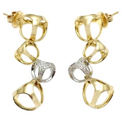 Di Modolo Triadra Diamond 18 Karat Yellow and White Gold Earrings